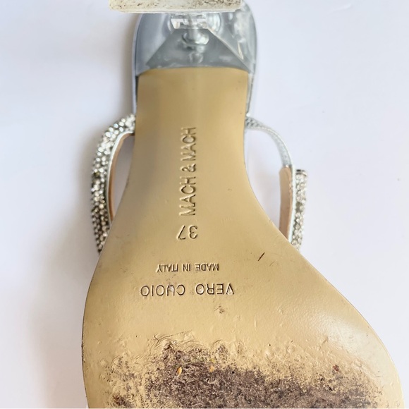 Mach & Mach Crystal Flower Slide
Sandal‎ Heels Silver Clear Tan - Picture 6 of 9